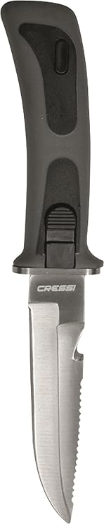 Cressi Stainless Steel Diving Knife With Sheath for Leg Attachment- Vigo: Designed In Italy