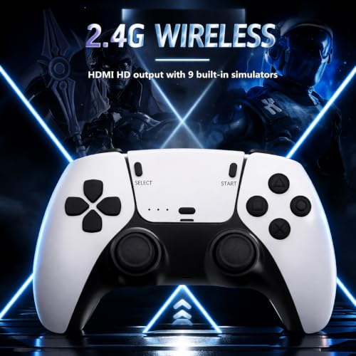 Image of Monex Stationary 4K Retro Video Game Console for TV with Dual Wireless Controllers, 20000+ Built-in Games, HDMI Plug & Play Gaming Stick, Classic Arcade Entertainment System