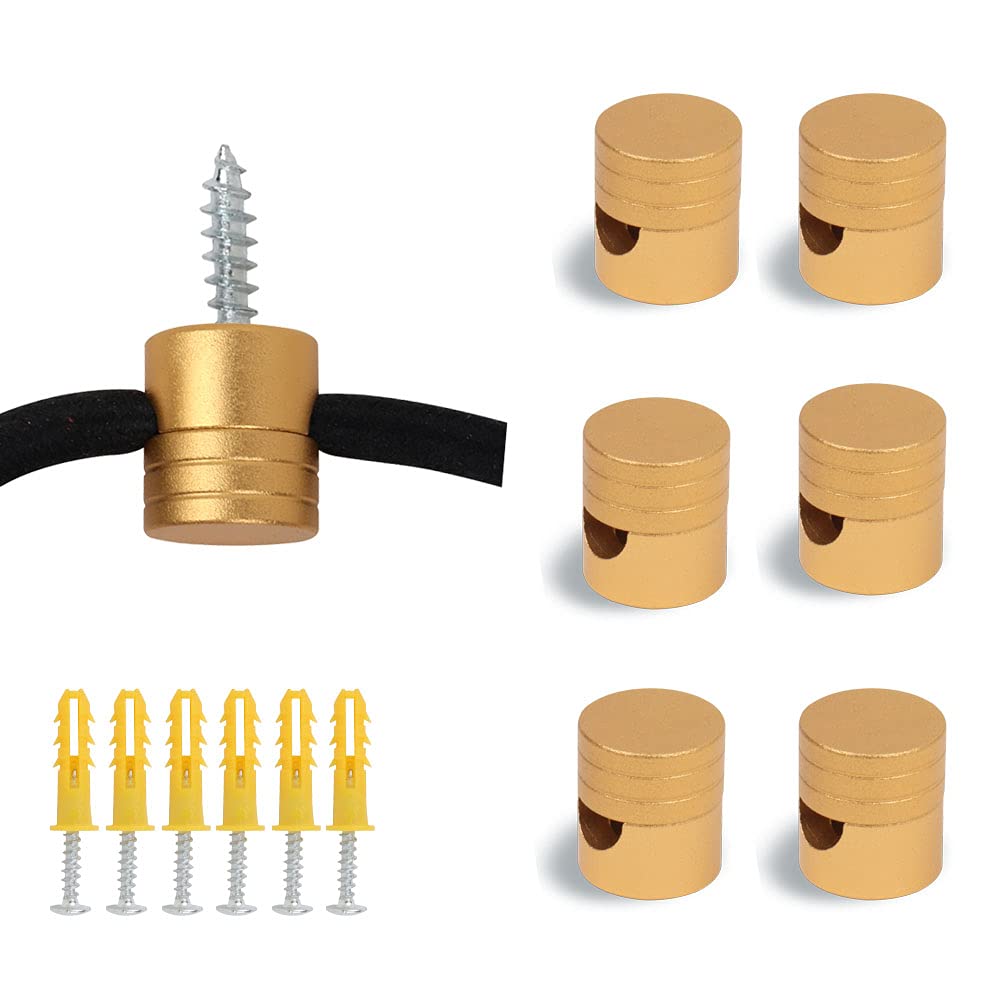 Matte Gold Swag Hook for Chandelier Ceiling Lights Cable,6 Pack Lamp Hook for Hanging Pendant Lighting Fixture,Modern Hook