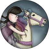 Santoro Gorjuss Round Button Refrigerator Locker Magnet, The Runaway (GJ29405)