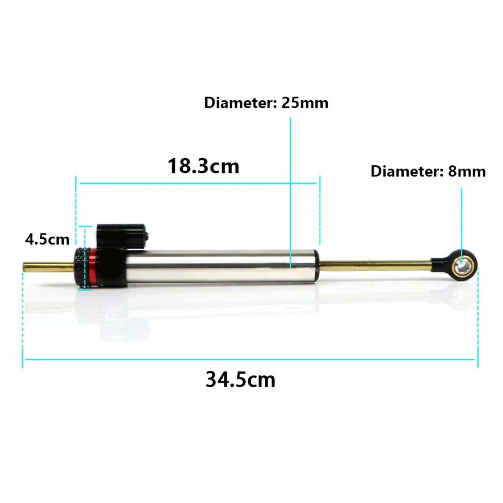 Amortisseur Directionnel Universel pour Moto, 250mm, 345mm, Stabilisateur De Choc, Amortisseurs Direction pour Kawasaki ZX6R