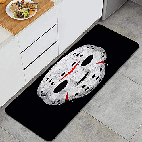 BohoMonos Alfombra de Cocina,Película de Terror Maniac5, Alfombra Antideslizante con Respaldo para Alfombra de Cocina, tapete, tapete, 47.2 x 17.7 Pulgadas