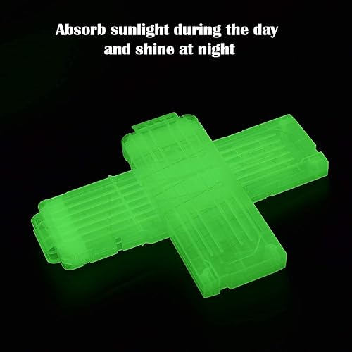 Miniatura 8 de OIMIO Clips de bala suaves de 12 dardos de recarga rápida, clips de revista para pistola de dardos de juguete Nerf, 4 piezas (rojo)