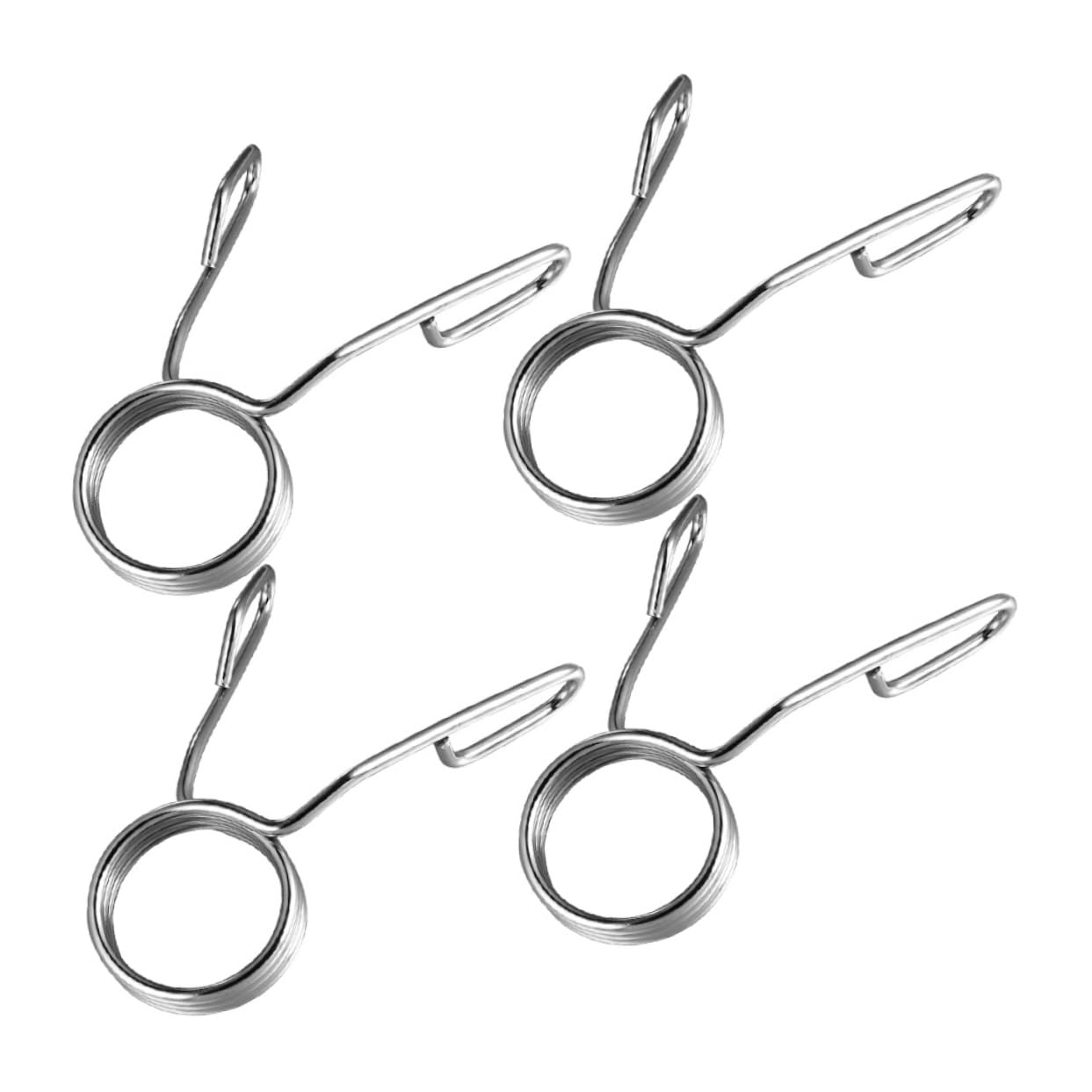 Mipcase 4pcs Barbell Spring Clips for Weightlifting Stainless Steel Barbell Collars Professional Gym Clips Clamp