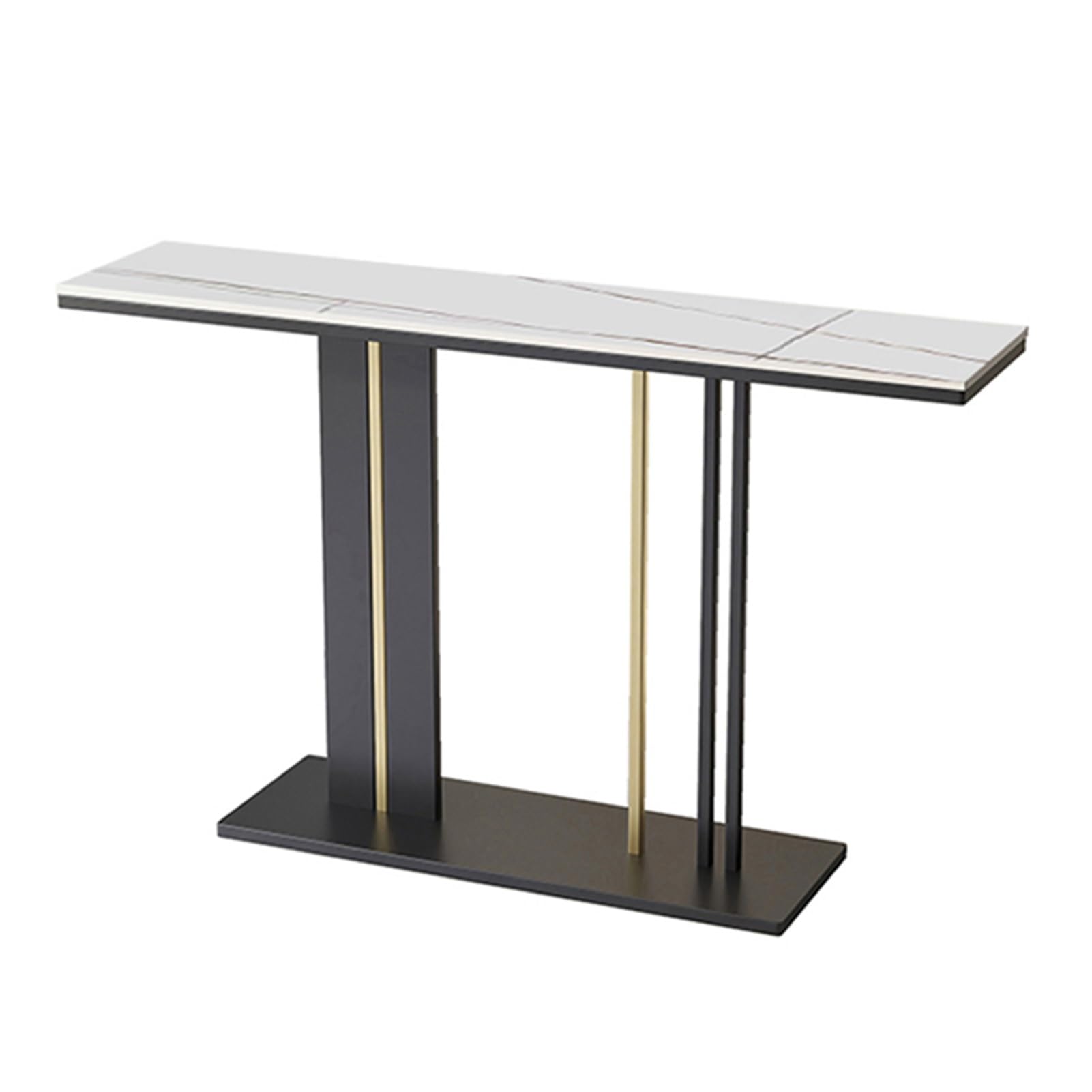 Consolle Industriale con Ripiani portaoggetti, consolle Stretta con Struttura in Metallo, Robusta e affidabile, per Ingresso, Soggiorno, corridoio, atrio (Bianco B, 80 cm/31,5 Pollici)