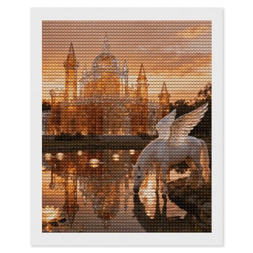 Kit peinture diamant 5D Amber Castle cadeau idéal pour loisirs créatifs