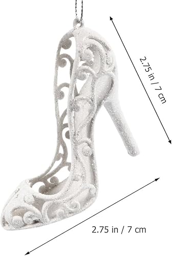 Miniatura 2 de Gadpiparty Decoración colgante para árbol de Navidad, 12 piezas de zapatos de tacón alto para Navidad, invierno, país de las maravillas, vacaciones,