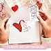 3.5 x 2.1 in Valentines Day Gift Sticker Tags - 50Pcs A Little Treat Happy Valentine Tags with String, Gift Label Idea Valentines Activity School Classroom Party Favors