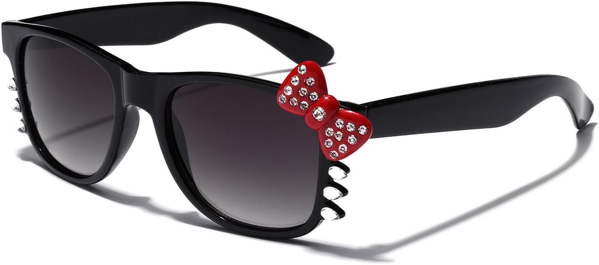 Hello Kitty Women Girls Fashion Sunglasses with Bow Tie and Whiskers