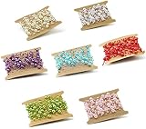 Aplicación -- esta cadena de perlas se puede utilizar ampliamente en muchas ocasiones. Se puede utilizar como accesorios para el cabello, decoración de escenas de bodas, embalaje de cajas de regalo, decoración de árboles de Navidad, manualidades de bricolaje, etc.