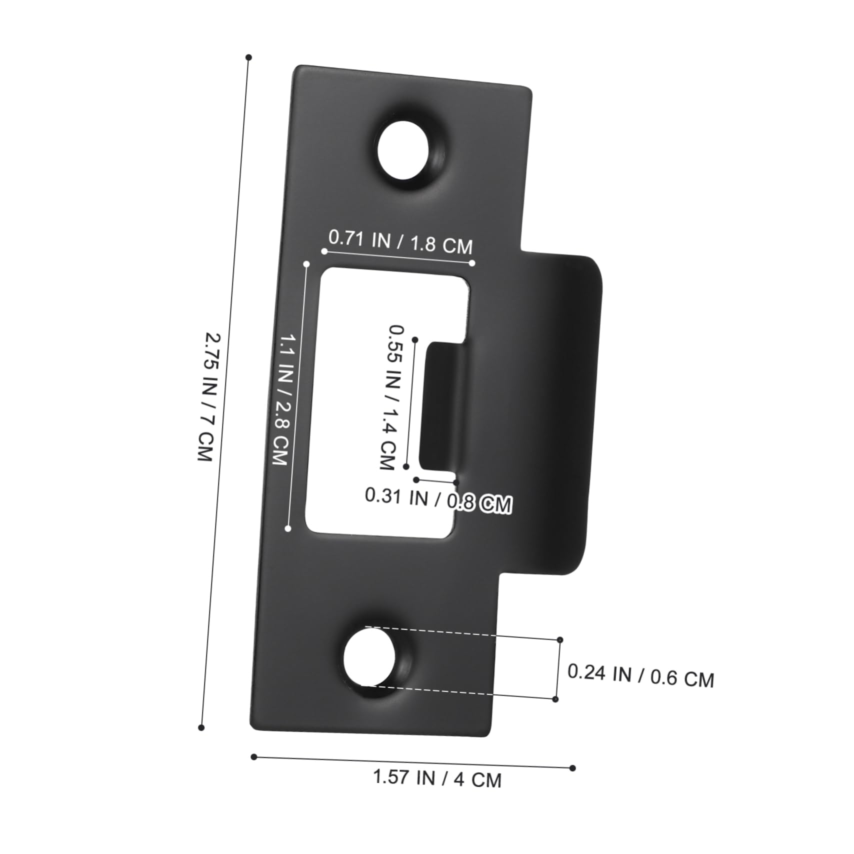 Lurrose 4 Ensembles Guide De Serrure De Porte Loquet Le Buteur Clé Verrou Porte Plaque De Fixation De Verrouillage De Porte Plaque De Réparation De Porte Acier Inoxydable Noir 4 Pièces * 4
