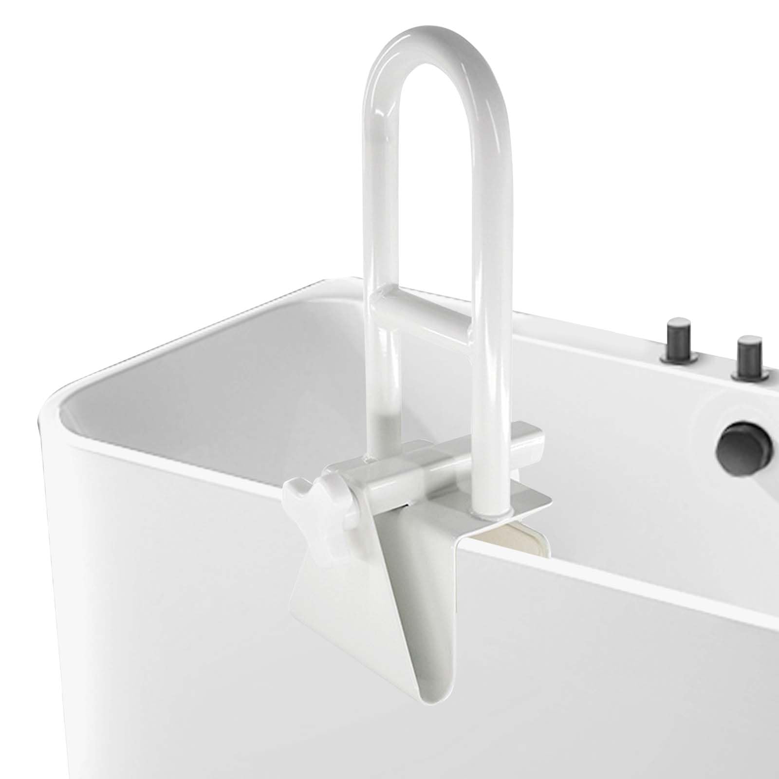 Barre d'Appui Baignoire Senior, Barre d'Appui Baignoire Senior Réglable, Poignée Baignoire de Sécurité Blanche, Barre Baignoire Sans Percage, Soutien pour Handicapé, Âgé, Enceint (8-17.5cm)