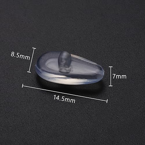 Image of 10 Pairs Replacement Silicone Rubber Nose Pieces Compatible with Oakley Wiretap 2.0 /Wingfold /Wingback SQ /Tincup /Tincup Carbon /Tincup 0.5 Ti /Conductor 6(8) /Deadbolt Sunglass,Clear