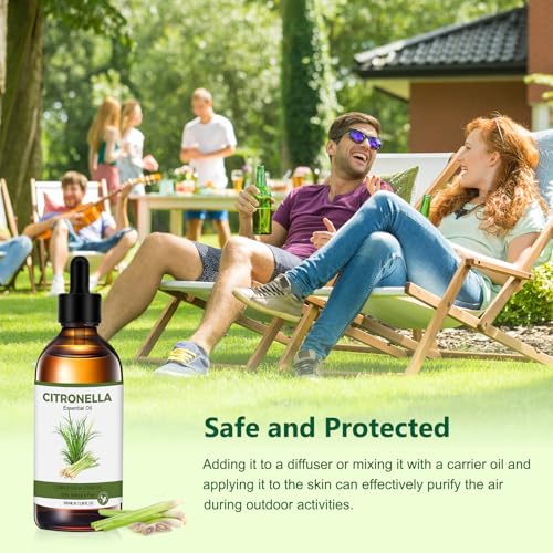 Citronella Öl 100 ml, Citronella Ätherisches Öl für Aroma Diffuser, Zitronengrasöl Aromatherapie Duftöl für Duftlampen, DIY, Massage, Seife, Kerzenherstellung, Geschenke für Frauen – Bild 3