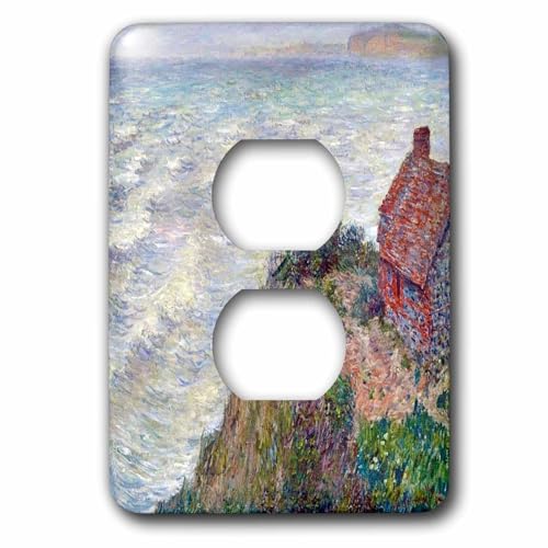 Tapas de enchufe Monet para decorar tu salon con el diseño Fishermans House de 3dRose 2
