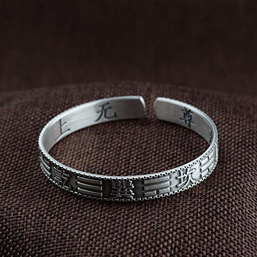 Artisanat S990 à la Main : Bijou Bracelet Argent Massif pour Femmes Tendance