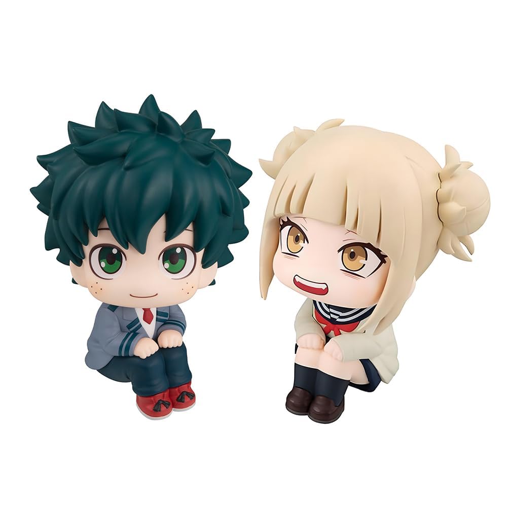 Puruuige MHA Anime Figures 2PCS Set โ Izuku Midoriya/Himiko Toga/Shouto Todoroki Statues, 3.94-Inch (10CM) Collectible Action Figurines for Display or Gift โ image 1