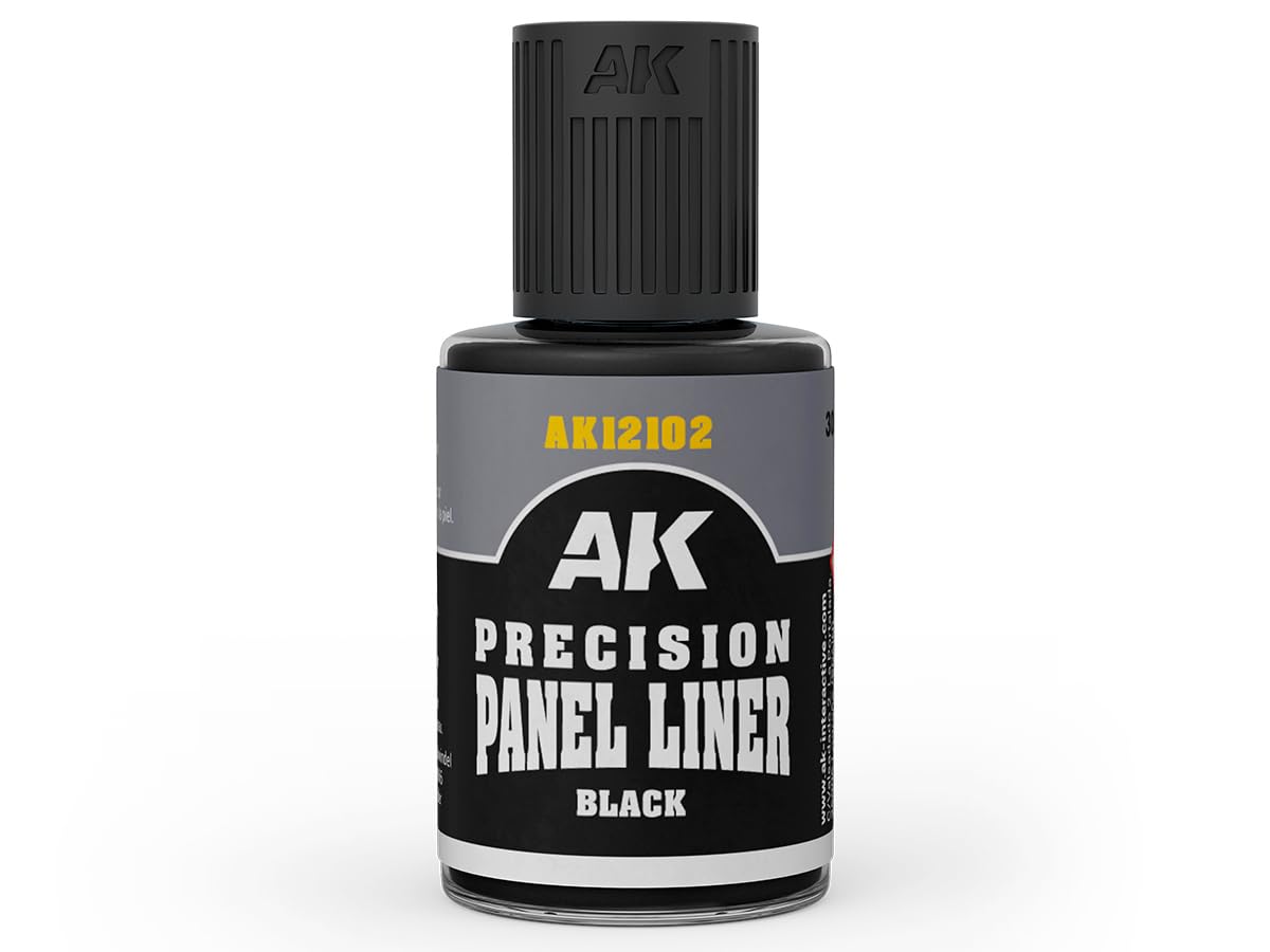 AK Weathering AK12102 Precision Panel Liner - Black (30ml) (Old PANELINER AK12020)