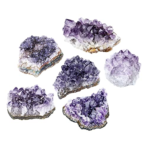 Crystaltears Amethyst Crystal Geode Cluster Raw Amethyst Rock Quartz Healing Crystals Druzy Geode Mineral Specimen Gemstone For Meditation Reiki Healing Home Decor 0.18-0.33 Lb Christmas Gift #TOP3