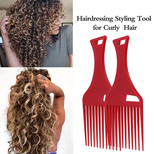 FRCOLOR 3 Pcs Barbeiro Escolher Pente PlÃ¡stico Afro Pentear DesembaraÃ§ar Peruca TranÃ§a Estilo de