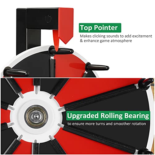 Winspin 12 Inch Prize Wheel Diy Insertable Tabletop Spinning Wheel, 10 Slots Fortune Design Carnival Spin Game, Diy Series #TOP2