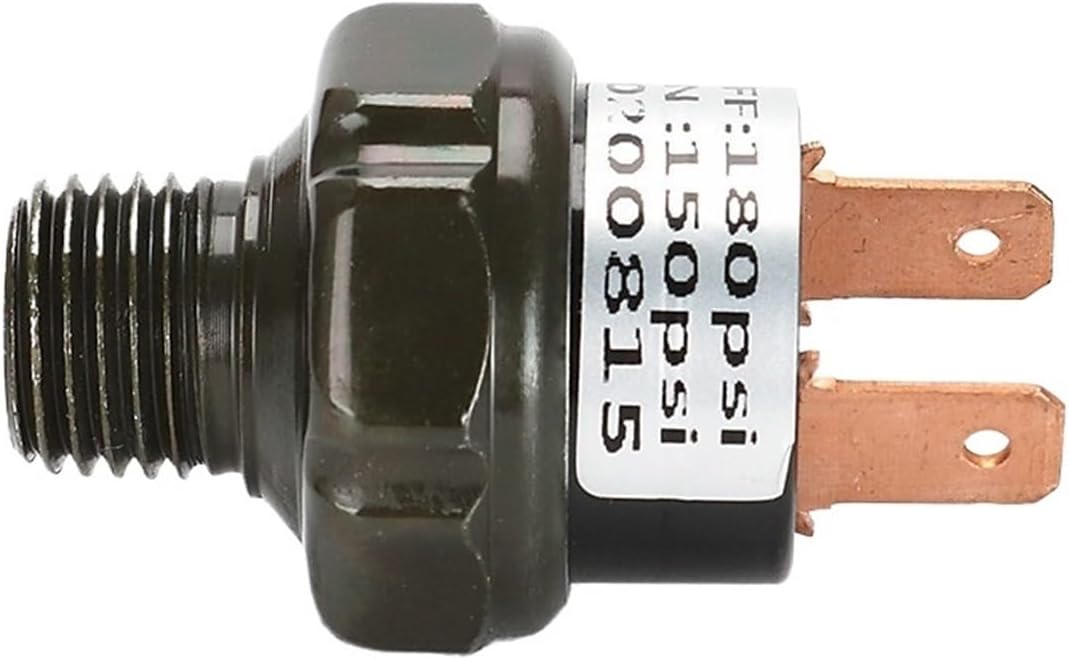 150-180PSI 1/4" NPT 12V/24V Auto Air Pressure Switch Tank Mount Thread Air Suspension Compressors for Train Horn Air Horns