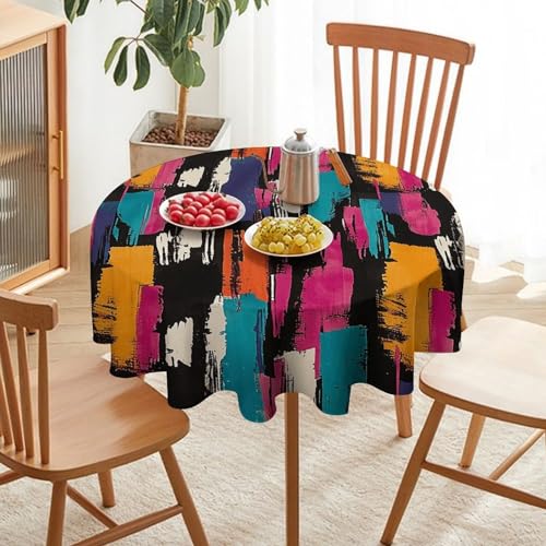 Nappe de table ronde résistante à l'huile pour banquet sans tache
