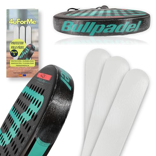 Protector Pala de Padel - Protector Pala Padel Transparente con Textura Rugosa [ Pack 2 y 3 uds ] Padel Accesorios - Protector Padel Duradero, Flexible, Ligero y Resistenten. 35 x 370 mm (2)