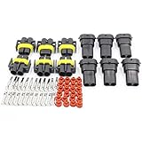 HiseNook 6 Set H8 H11 Male and Female Wiring Harness Socket Wire Connector Adapter For HID Led Headlight Fog Lights