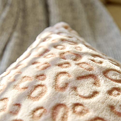 Fy Fiber House Leopard Print Pillow Cover Flannel Fleece Throw Pillow Cases Covers For Couch Bed Sofa Set Of 2, 18 X 18 Inch, Brown #TOP3