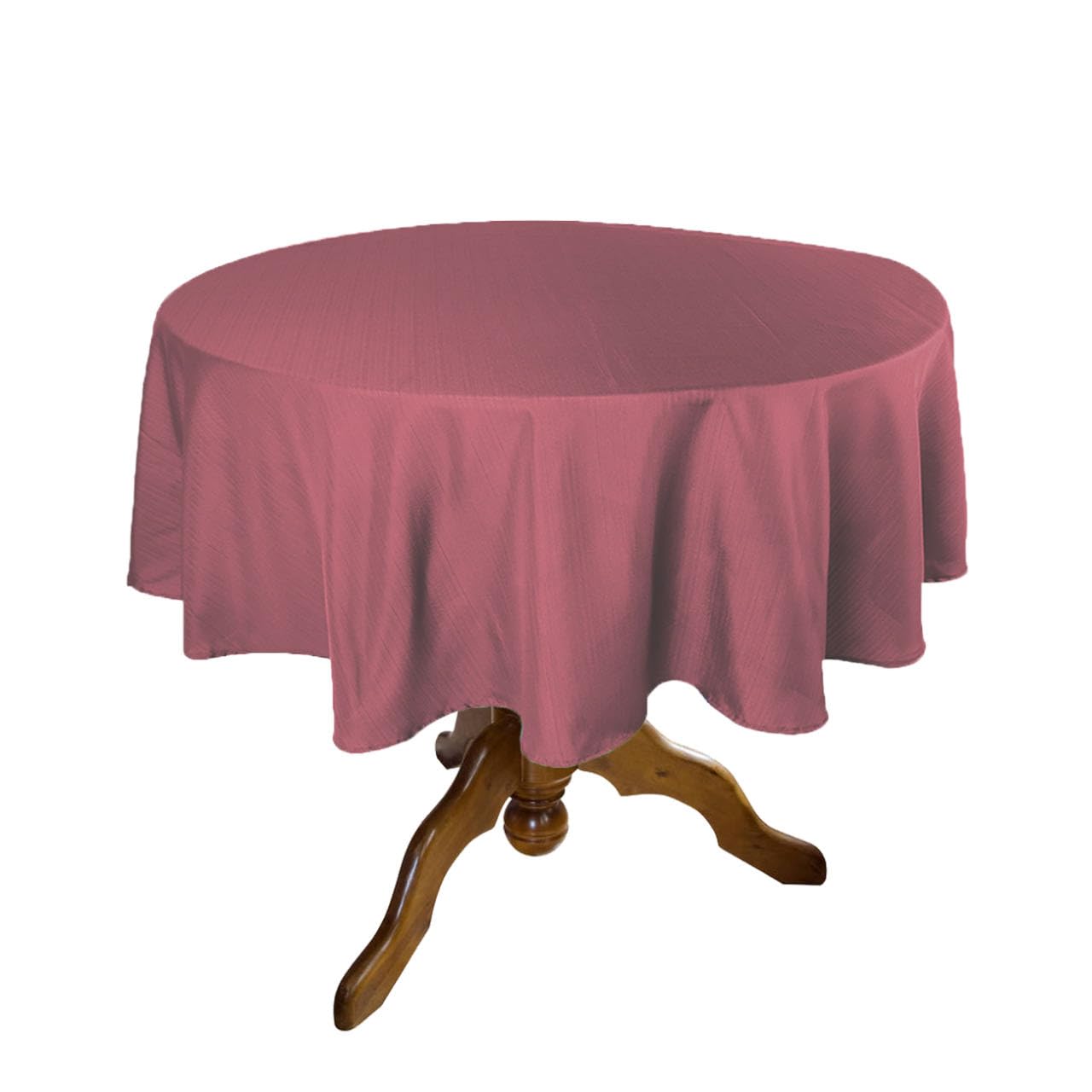 Plastic Tablecloths for Round Tables, 12 Pack – Heavy Duty Party Table Cloths Disposable, Round Table Covers, 84" RD, Color- (Burgundy)