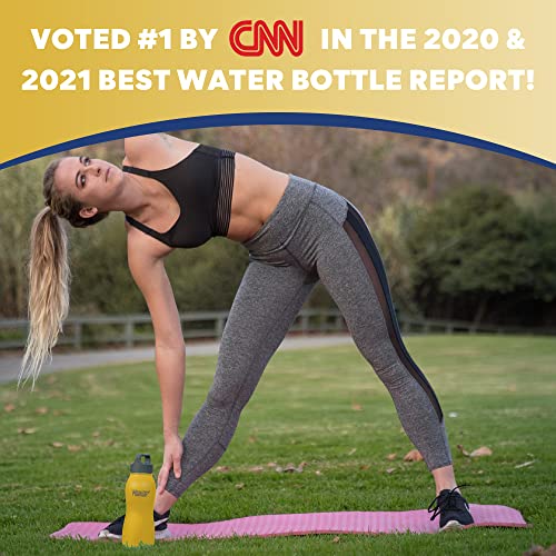 Healthy Human Stainless Steel Curve Water Bottle | 100% BPA Free Thermos for Kids & Adults | Vacuum Insulated Water Bottles | Metal Bottles with Leak Proof Lid (21 oz/ 621 ML, Sunrise) by Healthy Human - Used condition - Image 4