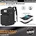 Tactical Backpack 45L Army Military Rucksack, Water Resistant MOLLE EDC Pack, Large 3 Day Bug Out Bag for Men & Women, Durable Outdoor Gear for Hiking, Camping, Hunting, Fishing,Travel (Black)