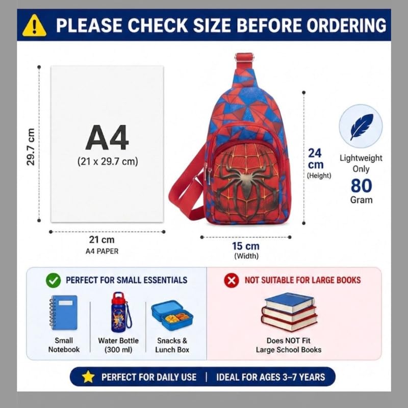 Image of Kizzi Print Colourful Cross body Bags for Boys and Girls Kids School, Picnic, Return Gifts