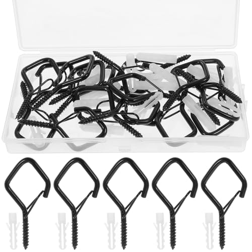 PRETYZOOM Outdoor String Light Hooks 20pcs q Type Hooks for Christmas Lights Birdhouses Lanterns