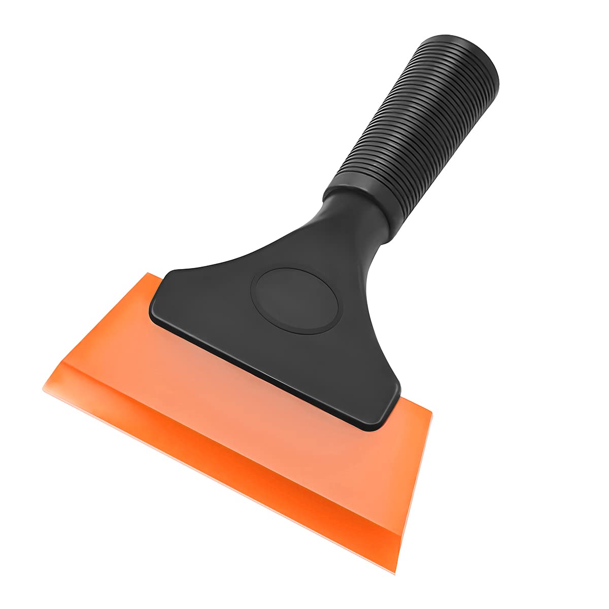 Small Squeegee, Window Tint Rubber Water Blade, Shower Scraper with Anti-Slip Handle, Auto Cleaning Tool Accessories, Mini Water Wiper for Window, Windshield, Glass Door, Bathroom (Orange)