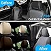 4PCS Car Headrest Covers,Universal Headrest Covers for Cars,Soft Car Head Rest Cover Protector,Headrest Protective Covers,Vehicle Accessories Headrest Cover for Car Truck,Car Seat Headrest Cover,Beige