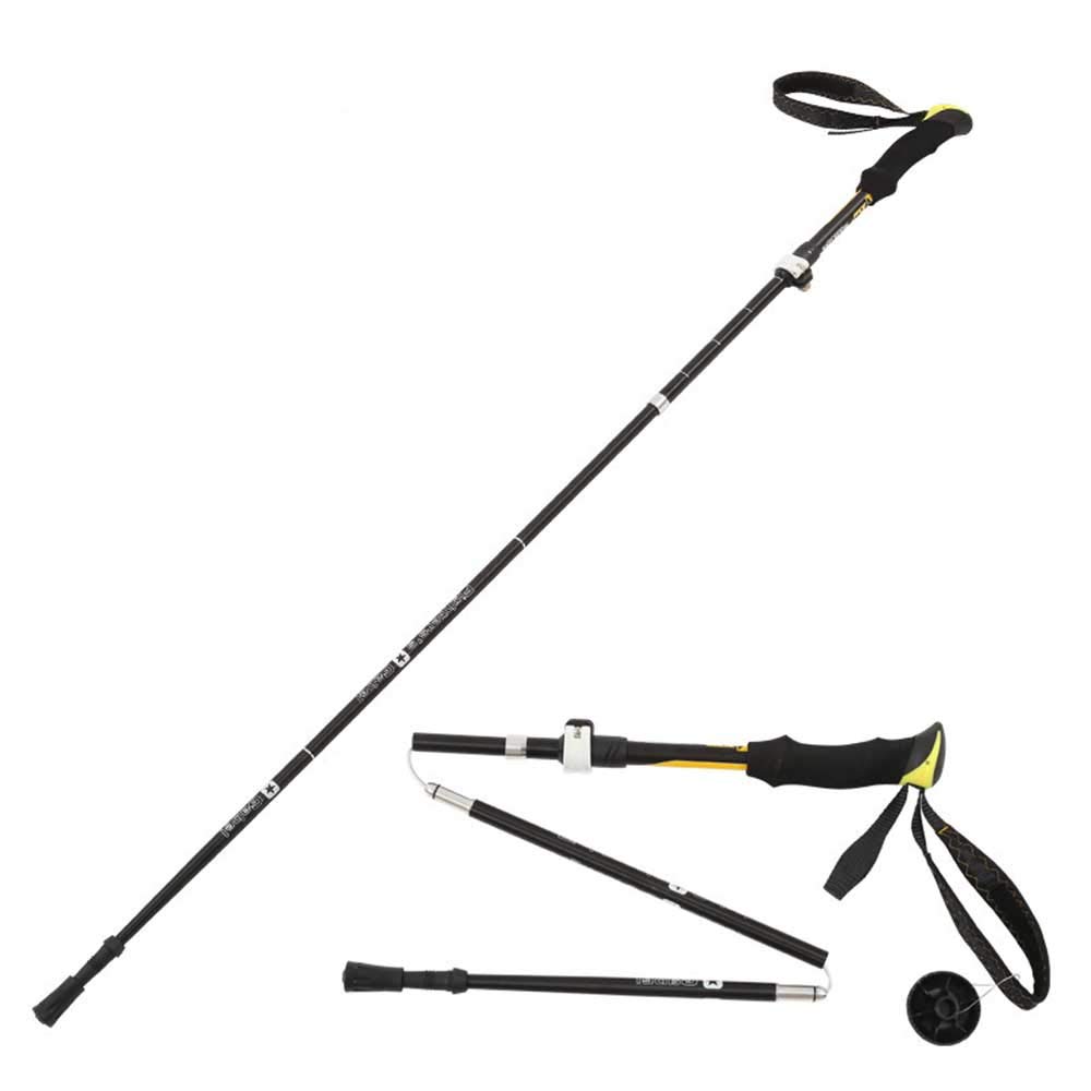 Bastones De Senderismo Aleación De Aluminio 7075 Ultraligera, Sistema De Bloqueo 3ls, Muñequera Plegable con Cuerpo De Palo Telescópico