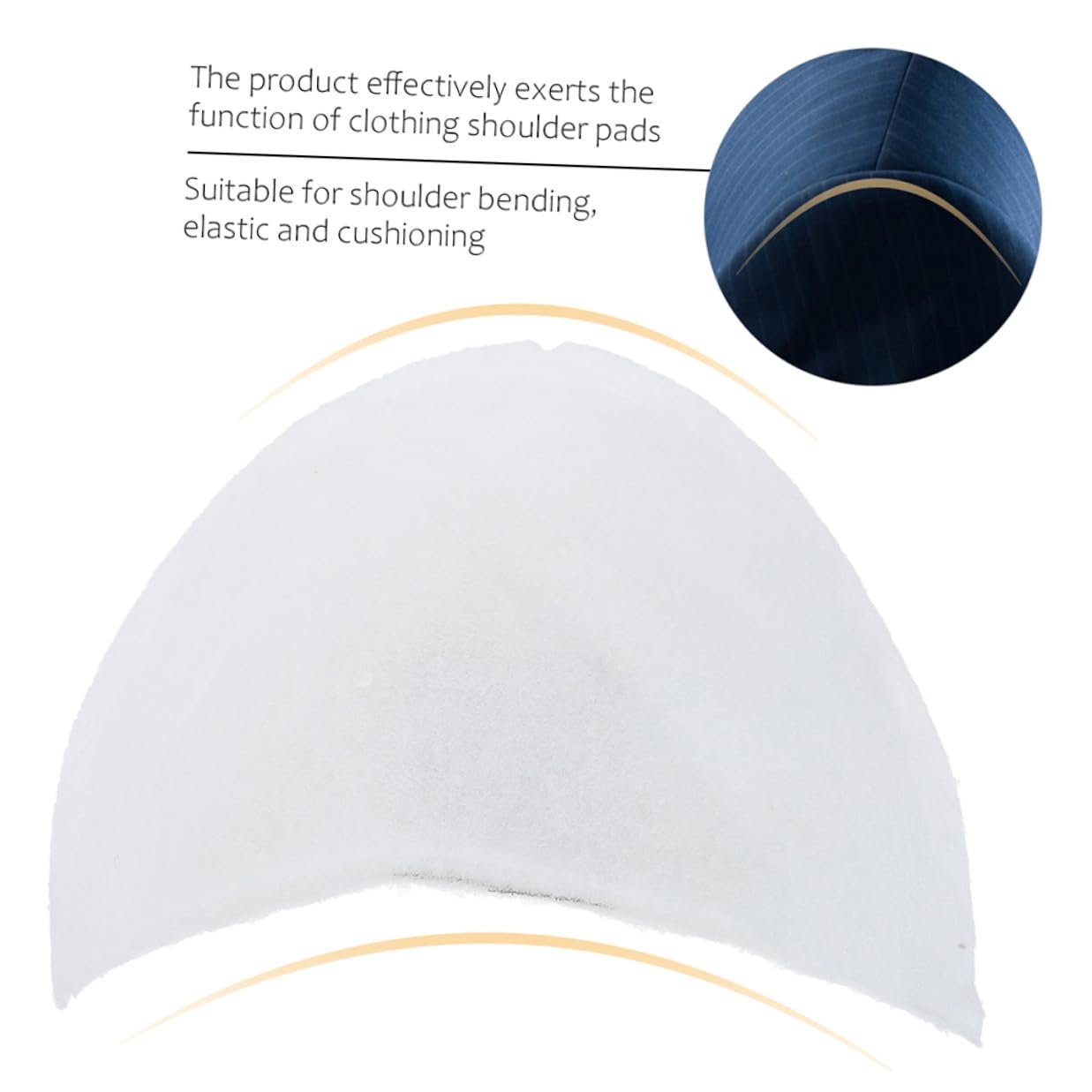 Healvian Ligeras para Abrigos 50 Pares de Hombreras Prácticas de Algodón Reutilizables y Portátiles, Color Blanco para Uso Diario y Salidas Sociales