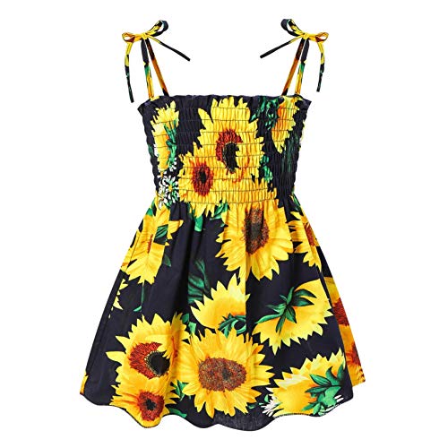 Kids Toddler Baby Girl Dresses Casual Sleeveless Sling Floral Princess Sundress Summer Clothes Outfits