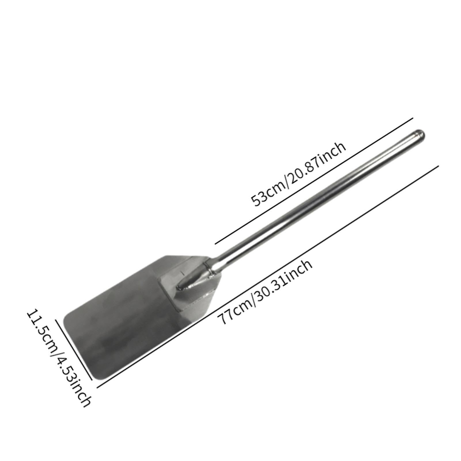 Paleta de Mezcla de Acero Inoxidable con Mango Largo Plana Extralarga Cuchara Robusta para Remover Barra de Mezcla Adecuado para Cocina, 30 in