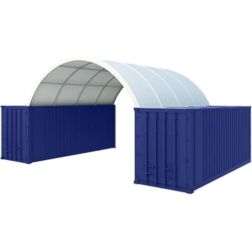 Chery Industrial Shipping Container Canopy Shelter, Stable & Durable Cover Storage Container Roof (20'x20' 11oz PE)