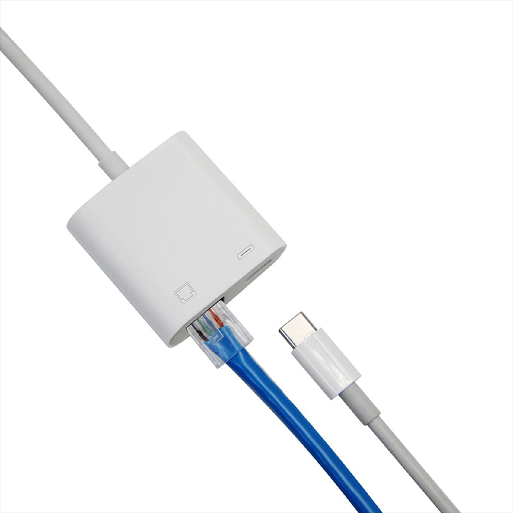 20X Tipo C Adattatore Ethernet OTG USB C A RJ45 Ethernet LAN Convertitore di Rete Cablato 100 MB per Tablet Telefono Cellulare di Tipo C.