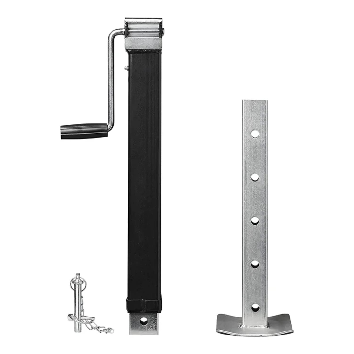 2 Stück Anhänger Stützen Set - Höhenverstellbar 42-56cm 1T Traglast