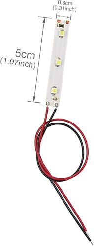 Miniatura 4 de Evemodel DD01W 10 unids pre cable blanco tira llevó la luz autoadhesiva flexible 3528 SMD LED12V ~ 18V