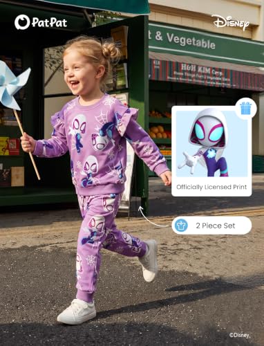 Image of Disney Outfits for Girls Long Sleeve Shirt Pocket Pant Toddler Sweatsuit
