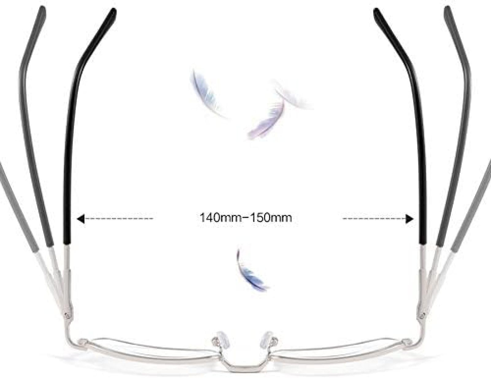 Occhiali da Lettura bifocali Occhiali da Sole con Lettura di Transizione fotocromatica Occhiali da Vista multifocali progressivi Unisex Anti Luce Blu Nero Potenza Ottica +2,00