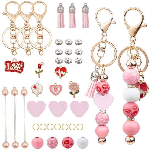 Breloques romantiques en forme de rose pour composer un cadeau de fête fait main unique