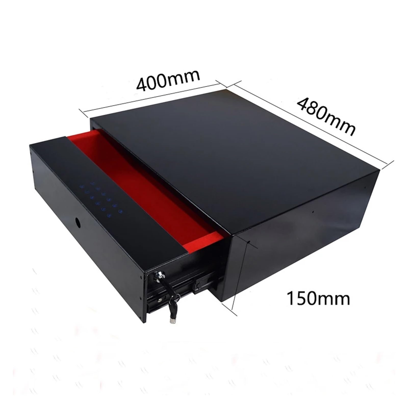 Kleiner Safe, Eingebettete versteckte Schublade Safe Box Fingerabdruck Kleiderschrank Passwort Box for Home Hotel Wertsachen, Geld Schmuck Sammlung(480mm Password)