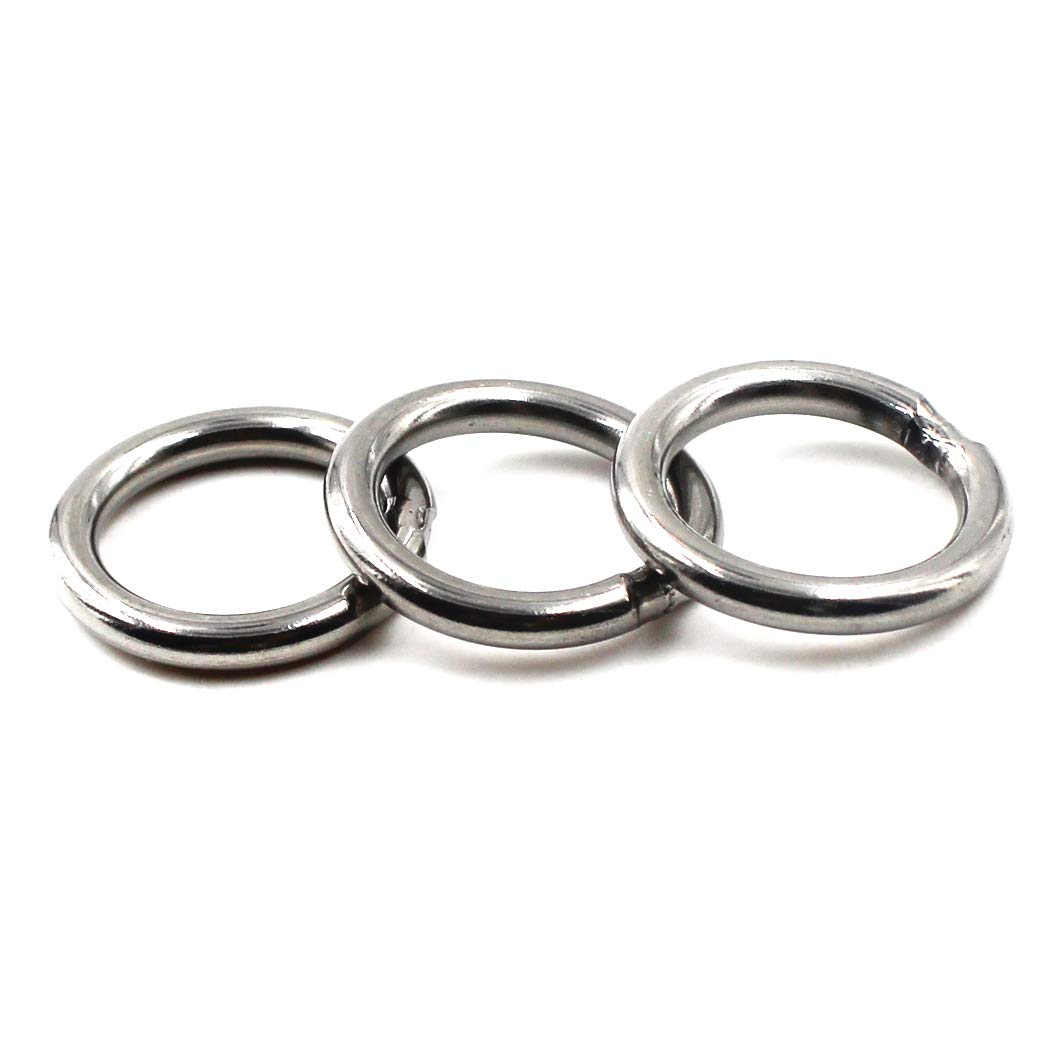5 Anneaux En Acier Inoxydable 304 - 50mm X 8mm - Pour Suspension, Artisanat, Sacs Ou Animaux